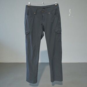 KÜHL WOMEN’S 0 REGULAR GRAY CARGO HIKING PANTS TECHNICAL OUTDOOR TRAIL NYLON